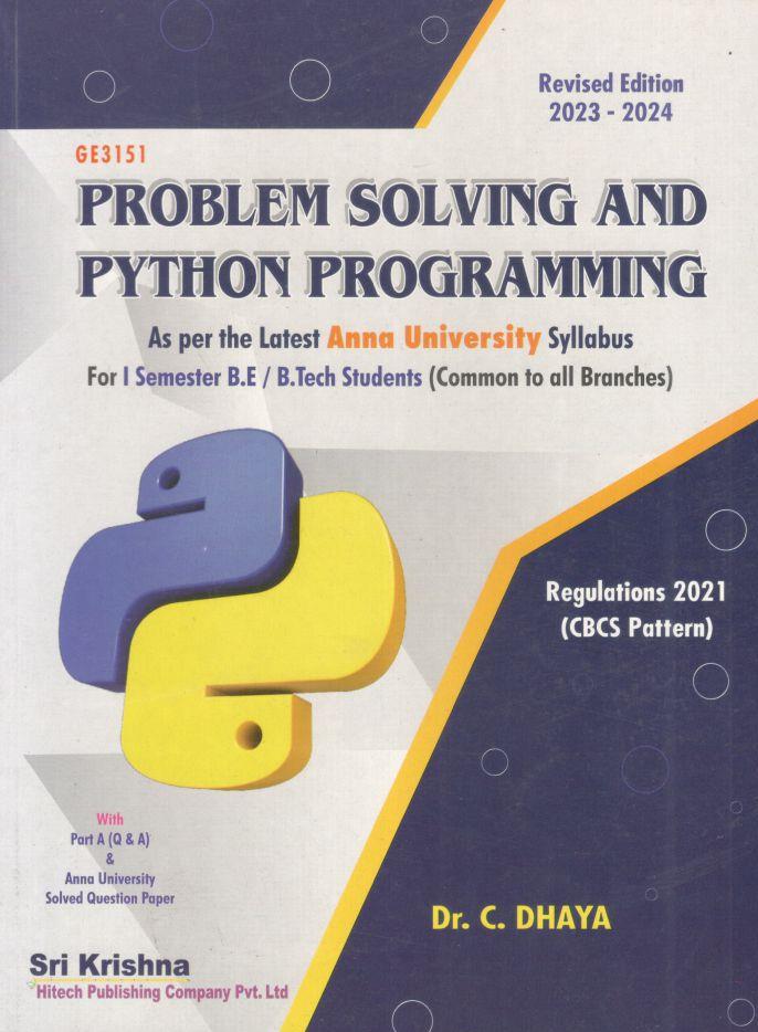 Problem Solving Using Python Book Edu Svet Gob Gt