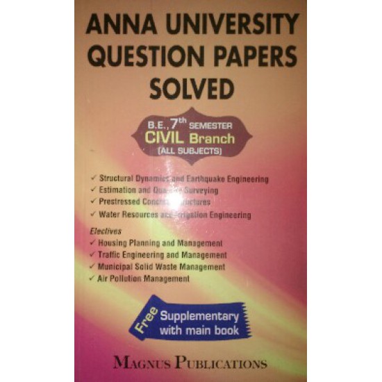 Anna University Solved Question Papers - Civil 7th Sem
