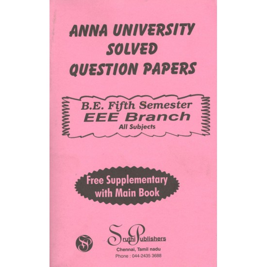 Anna University Solved Question Papers - EEE 5th Sem