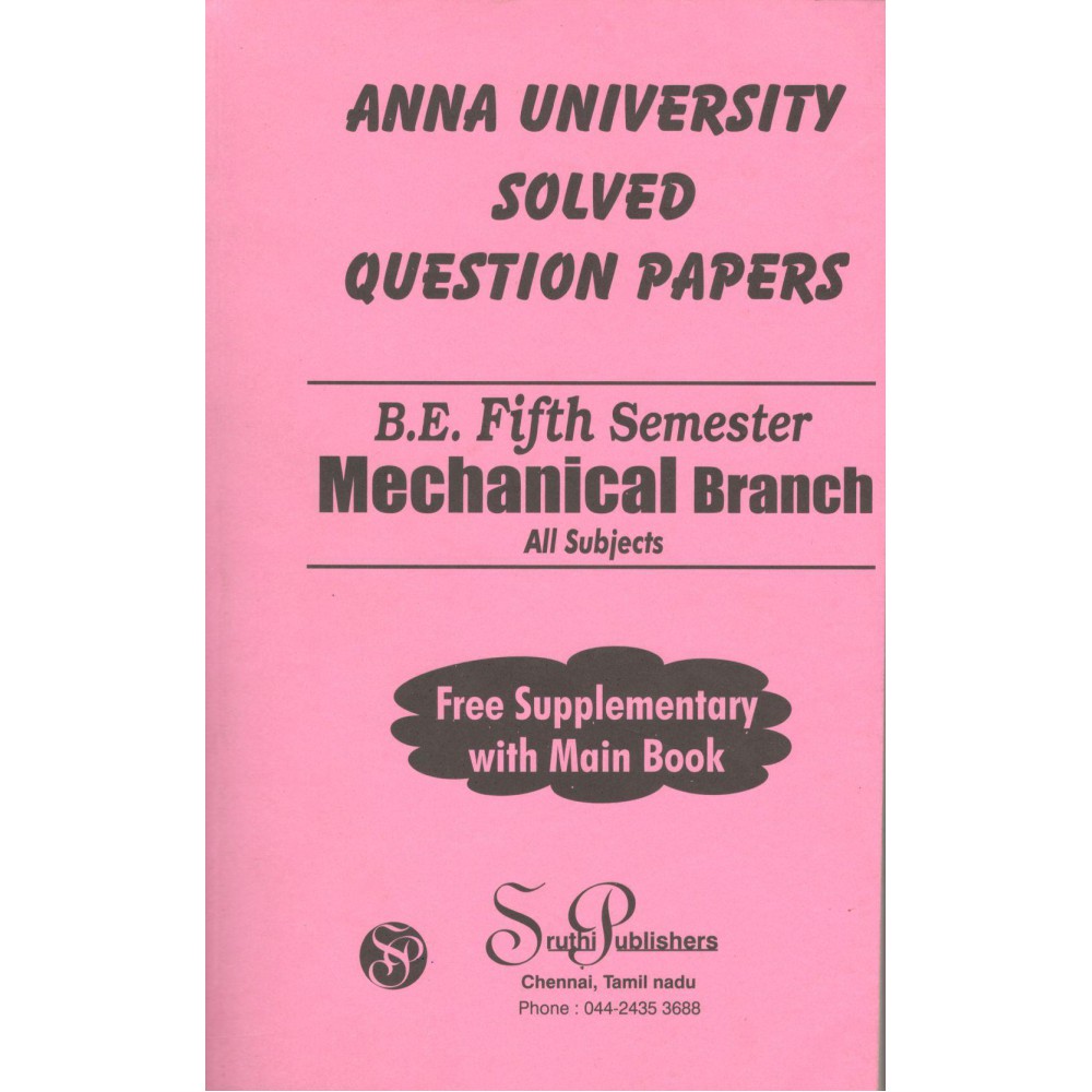 Anna University Solved Question Papers - Mechanical 5th Sem