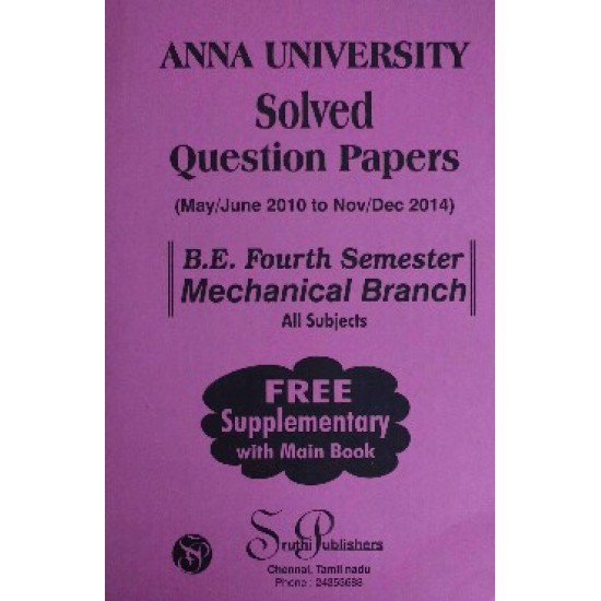Anna University Solved Question Papers - Mechnical 4th Sem