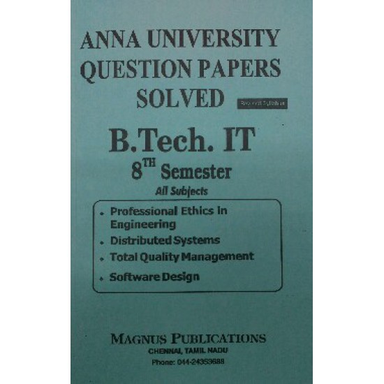 Anna University Solved Question Papers - IT 8th Sem