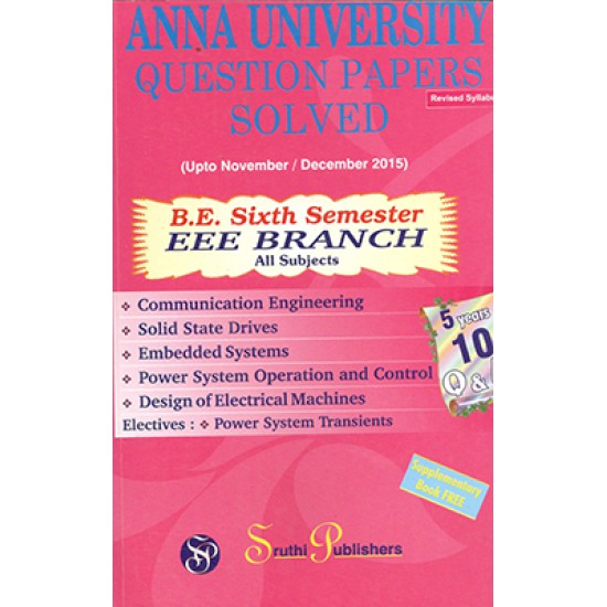 Anna University Solved Question Papers - EEE 6th Sem