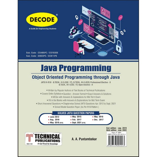 Object Oriented Programming and Data Structures