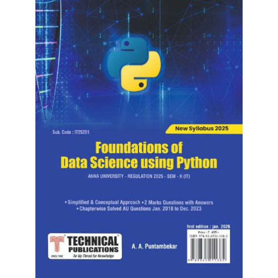 Foundation of Data Science Using Python (R -25)