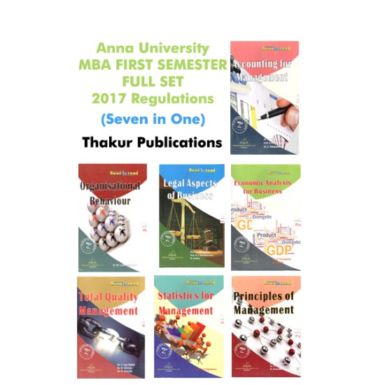 Thakur Anna University MBA First Semester - Full Set